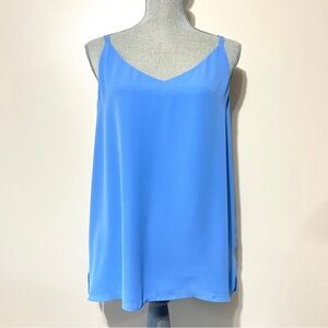 Willow and Thread Blouse Tank Top Size Large Periwinkle V-Neck Flowy Relaxed Fit